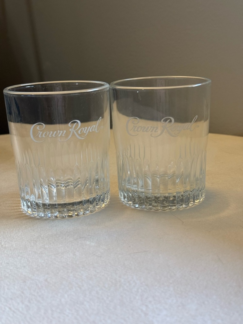 Crown Royal Branded Clear Whiskey Glasses (Set of 2)
